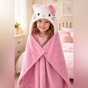 Hello Kitty Hooded Blanket